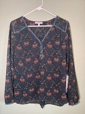 Pale Sky (Stitch Fix) Patterned Shirt NWT — L